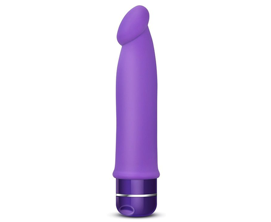 Фиолетовый вибромассажер Purity - 19 см., фото 