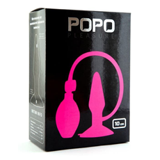 Надувная анальная втулка POPO Pleasure розового цвета - 10 см., фото 