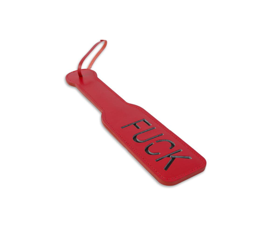 Красная шлёпалка Fuck - 31,5 см., фото 