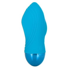 Голубой мини-вибратор Tremble Kiss - 12 см., фото 