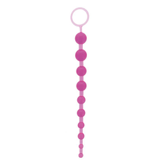 Фиолетовая анальная цепочка ORIENTAL JELLY BUTT BEADS 10.5 PURPLE - 26,7 см., фото 