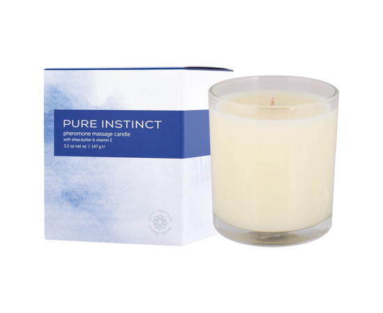 Свеча для массажа с феромонами Pure Instinct True Blue - 147 гр., фото 