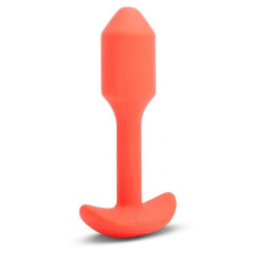 Оранжевая вибропробка для ношения B-vibe Snug Plug 1 - 10 см., фото 
