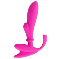 Розовый массажер простаты Anal Pleasure Beginers Prostate Stimulator - 14 см., фото 