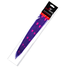 Цветные Clip-In локоны фиолетовые с розовыми сердечками, Цвет: фиолетовый, фото 