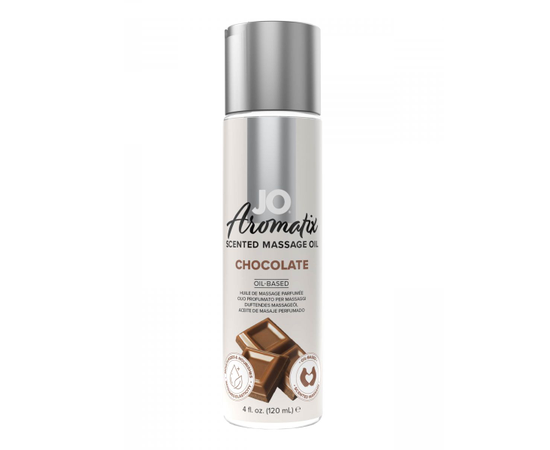 Массажное масло JO Aromatix Massage Oil Chocolate с ароматом шоколада - 120 мл., фото 