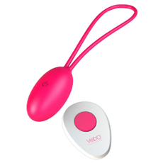 Виброяйцо VeDO Peach с пультом ДУ, Цвет: розовый, фото 