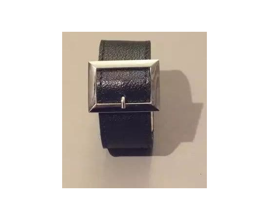 Чёрный браслет с квадратной пряжкой, фото 
