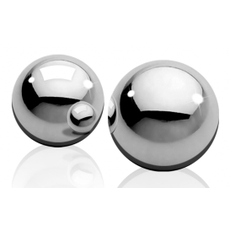 Серебристые металлические вагинальные шарики Light Weight Ben-Wa-Balls, фото 
