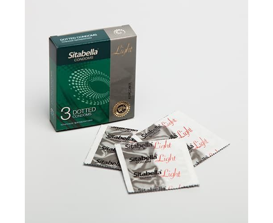 Презервативы Sitabella Light с точками - 3 шт., фото 
