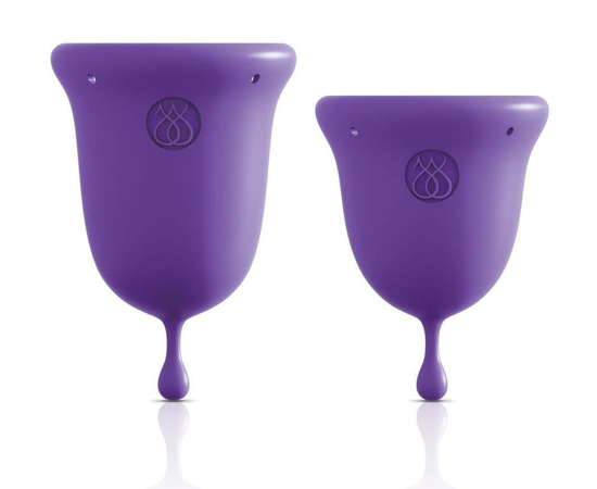 Набор из 2 фиолетовых менструальных чаш Intimate Care Menstrual Cups, фото 