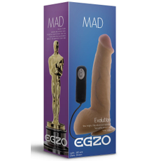Реалистичный вибратор на присоске Mad Oscar - 20,5 см., фото 