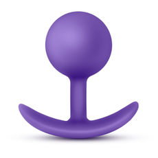 Фиолетовая пробка-шар для ношения Luxe Wearable Vibra Plug - 8,9 см., фото 