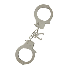 Металлические наручники с ключиками LARGE METAL HANDCUFFS WITH KEYS, фото 