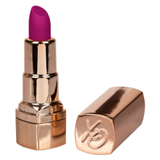 Золотистый вибратор-помада с пурпурным мягким кончиком Hide & Play Rechargeable Lipstick, фото 