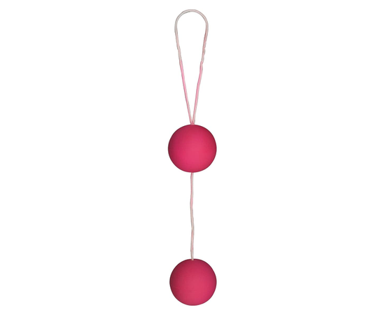 Веселые розовые вагинальные шарики Funky love balls, Цвет: розовый, фото 