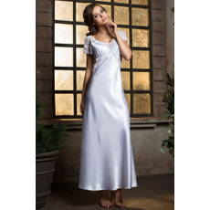 Элегантная длинная сорочка Lady in white, Цвет: белый, Размер: M, фото 