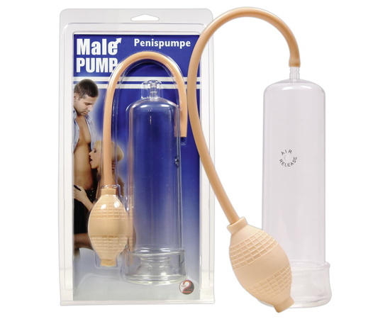 Прозрачная вакуумная помпа Male Pump с уплотнительным кольцом, фото 