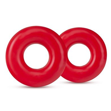 Набор из 2 красных эрекционных колец DONUT RINGS OVERSIZED, фото 