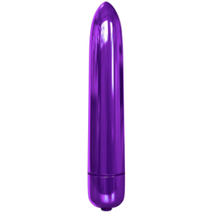 Фиолетовая гладкая вибропуля Rocket Bullet - 8,9 см., фото 