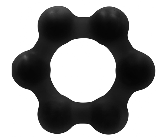 Черное эрекционное кольцо No.82 Weighted Cock Ring, фото 