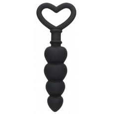 Черная анальная елочка Anal Love Beads - 15,3 см., фото 