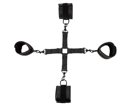 Черный набор крестовой фиксации Bondage Set, фото 