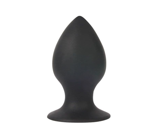 Чёрная анальная втулка Sex Expert - 8 см., фото 