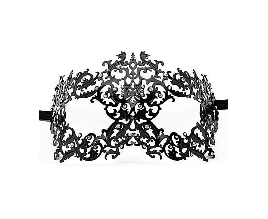 Чёрная металлическая маска Forrest Queen Masquerade, Цвет: черный, фото 