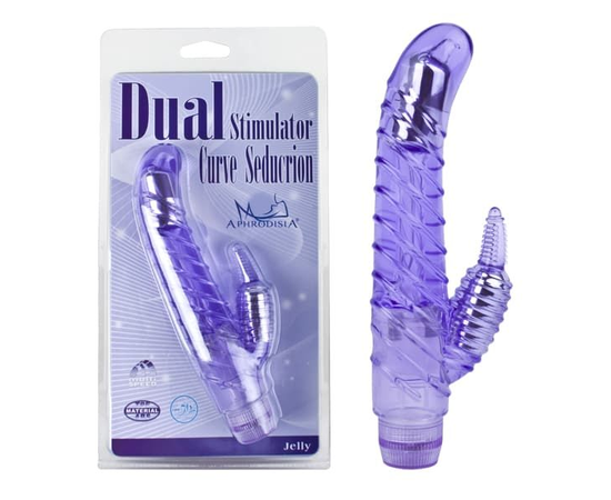 Фиолетовый вибростимулятор Dual Stimulator Curve Seduction, фото 