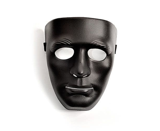Чёрная маска из пластика, фото 