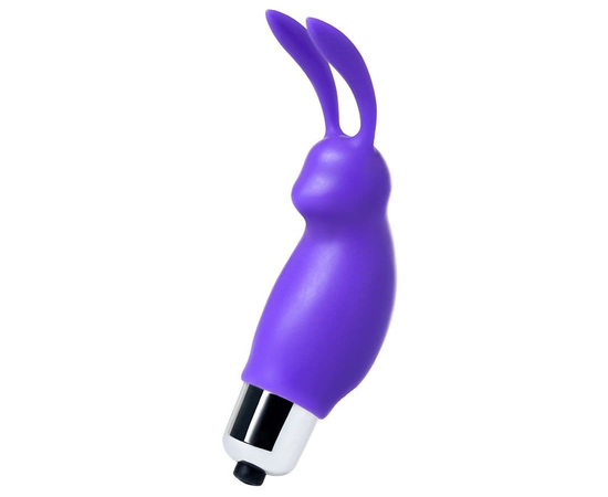 Фиолетовый мини-вибратор "Зайчик", фото 
