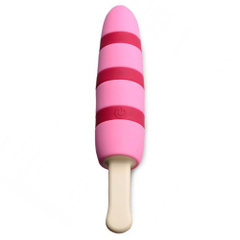Розовый вибростимулятор-эскимо 10X Popsicle Vibrator - 21,6 см., фото 