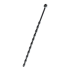 Серебристый длинный уретральный плаг-косичка TOYFA Metal - 15,7 см., фото 