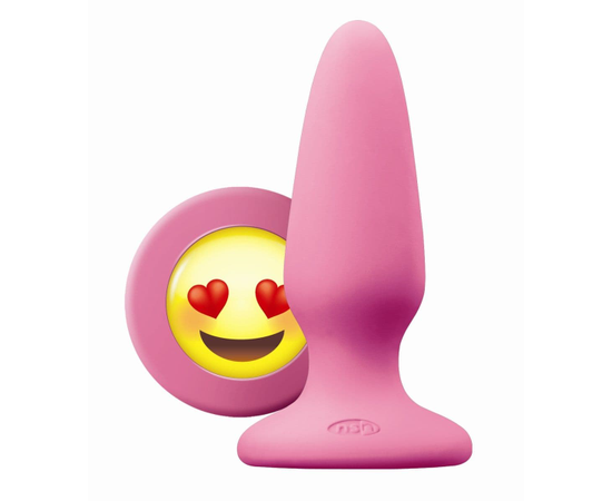 Розовая силиконовая пробка среднего размера Emoji ILY - 10,2 см., фото 