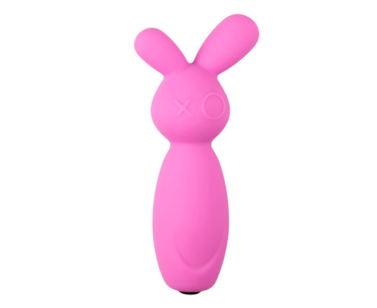 Розовый мини-вибратор Mini Bunny Vibe - 8 см., фото 