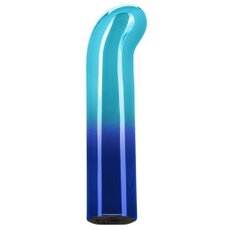 Изогнутый мини-вибромассажер Glam G Vibe - 12 см., Цвет: голубой, фото 