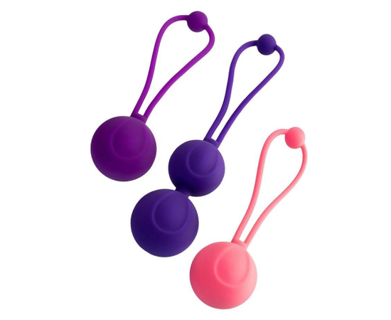 Набор из 3 вагинальных шариков BLOOM разного цвета, фото 