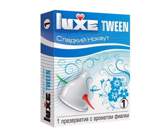Презерватив Luxe Tween "Сладкий нокаут" с ароматом фиалки - 1 шт., фото 