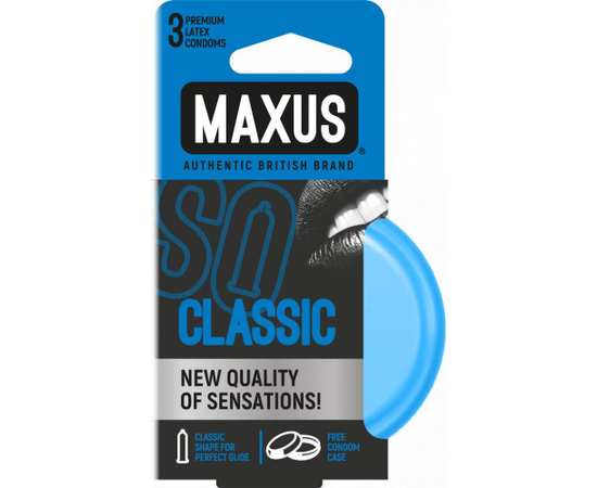 Классические презервативы в железном кейсе MAXUS Classic - 3 шт., Объем: 3 шт., фото 
