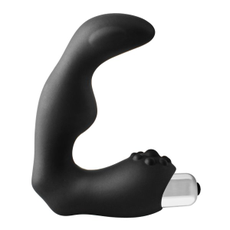 Черный вибромассажер простаты FantASStic Vibrating Prostate Massager - 11,3 см., фото 