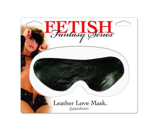 Кожаная маска на глаза Leather Love Mask, фото 