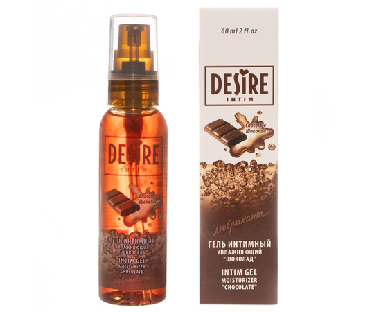 Интимный гель-лубрикант DESIRE с ароматом шоколада - 60 мл., фото 