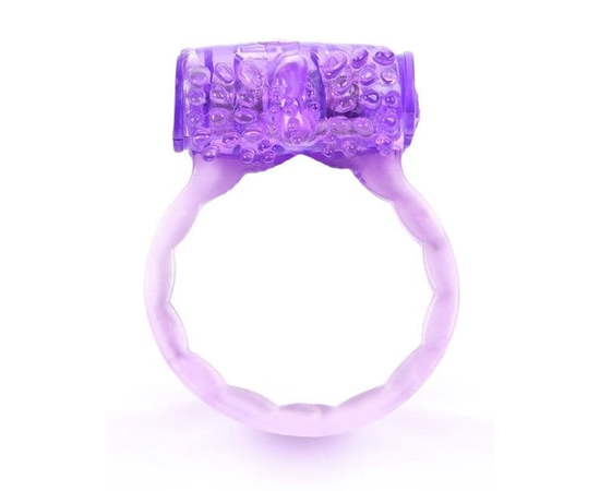 Фиолетовое эрекционное кольцо c вибропулей, фото 