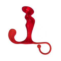 Многофункциональный анальный массажер красного цвета, фото 