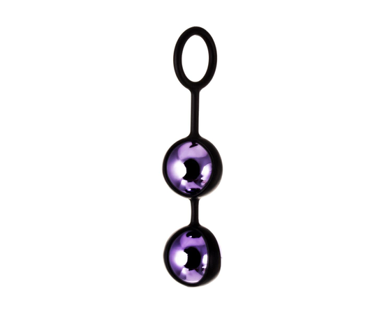 Фиолетово-чёрные вагинальные шарики TOYFA A-toys, Цвет: фиолетовый с черным, фото 