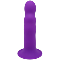 Фиолетовый фаллоимитатор двойной плотности Hitsens 3 - 17,7 см., фото 