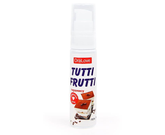 Гель-смазка Tutti-frutti со вкусом тирамису - 30 гр., фото 