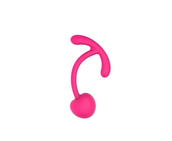 Розовый вагинальный шарик с ограничителем, Цвет: розовый, фото 