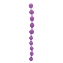 Фиолетовая анальная цепочка JUMBO JELLY THAI BEADS CARDED LAVENDER - 31,8 см., фото 